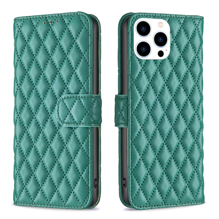 Étui portefeuille en cuir à rabat en treillis diamanté, pour iPhone 17e / 16e, pour iPhone 17 Pro Max, pour iPhone 17 Pro, pour iPhone 17, pour iPhone Air, pour iPhone 16 Pro Max, pour iPhone 16 Pro, pour iPhone 16 Plus