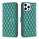 Étui portefeuille en cuir à rabat en treillis diamanté, pour iPhone 17e / 16e, pour iPhone 17 Pro Max, pour iPhone 17 Pro, pour iPhone 17, pour iPhone Air, pour iPhone 16 Pro Max, pour iPhone 16 Pro, pour iPhone 16 Plus