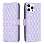 Étui portefeuille en cuir à rabat en treillis diamanté, pour iPhone 17e / 16e, pour iPhone 17 Pro Max, pour iPhone 17 Pro, pour iPhone 17, pour iPhone Air, pour iPhone 16 Pro Max, pour iPhone 16 Pro, pour iPhone 16 Plus
