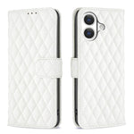 Étui portefeuille en cuir à rabat en treillis diamanté, pour iPhone 17e / 16e, pour iPhone 17 Pro Max, pour iPhone 17 Pro, pour iPhone 17, pour iPhone Air, pour iPhone 16 Pro Max, pour iPhone 16 Pro, pour iPhone 16 Plus