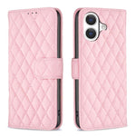 Étui portefeuille en cuir à rabat en treillis diamanté, pour iPhone 17e / 16e, pour iPhone 17 Pro Max, pour iPhone 17 Pro, pour iPhone 17, pour iPhone Air, pour iPhone 16 Pro Max, pour iPhone 16 Pro, pour iPhone 16 Plus