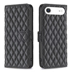 Étui portefeuille en cuir à rabat en treillis diamanté, pour iPhone 17e / 16e, pour iPhone 17 Pro Max, pour iPhone 17 Pro, pour iPhone 17, pour iPhone Air, pour iPhone 16 Pro Max, pour iPhone 16 Pro, pour iPhone 16 Plus