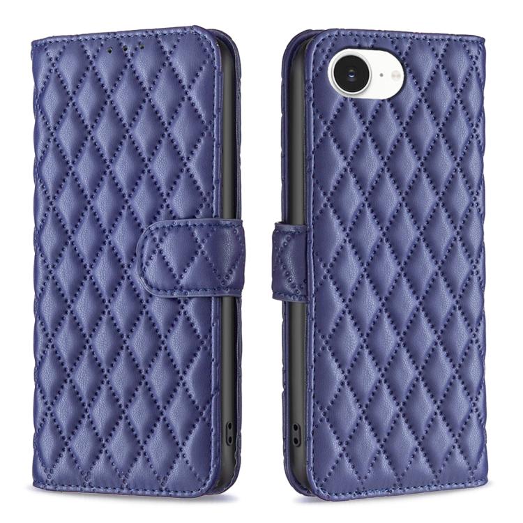 Étui portefeuille en cuir à rabat en treillis diamanté, pour iPhone 17e / 16e, pour iPhone 17 Pro Max, pour iPhone 17 Pro, pour iPhone 17, pour iPhone Air, pour iPhone 16 Pro Max, pour iPhone 16 Pro, pour iPhone 16 Plus