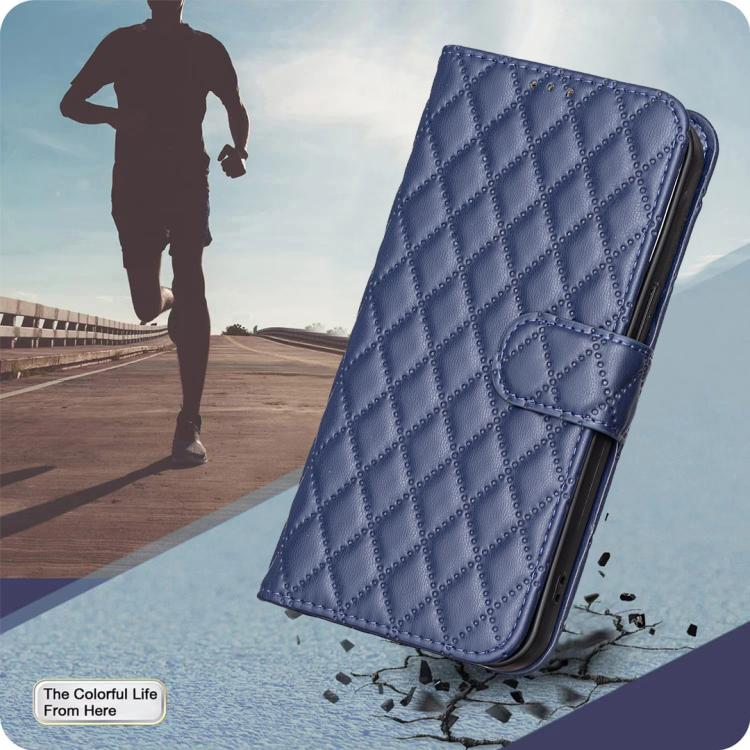 Étui portefeuille en cuir à rabat en treillis diamanté, pour iPhone 17e / 16e, pour iPhone 17 Pro Max, pour iPhone 17 Pro, pour iPhone 17, pour iPhone Air, pour iPhone 16 Pro Max, pour iPhone 16 Pro, pour iPhone 16 Plus