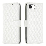 Étui portefeuille en cuir à rabat en treillis diamanté, pour iPhone 17e / 16e, pour iPhone 17 Pro Max, pour iPhone 17 Pro, pour iPhone 17, pour iPhone Air, pour iPhone 16 Pro Max, pour iPhone 16 Pro, pour iPhone 16 Plus