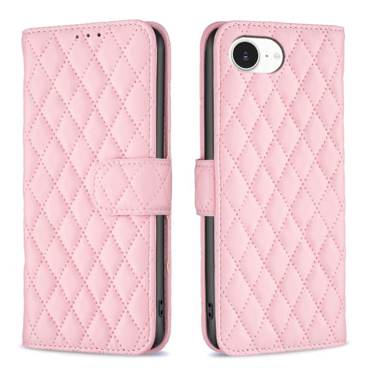 Étui portefeuille en cuir à rabat en treillis diamanté, pour iPhone 17e / 16e, pour iPhone 17 Pro Max, pour iPhone 17 Pro, pour iPhone 17, pour iPhone Air, pour iPhone 16 Pro Max, pour iPhone 16 Pro, pour iPhone 16 Plus