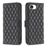 Étui portefeuille en cuir à rabat en treillis diamanté, pour iPhone 17e / 16e, pour iPhone 17 Pro Max, pour iPhone 17 Pro, pour iPhone 17, pour iPhone Air, pour iPhone 16 Pro Max, pour iPhone 16 Pro, pour iPhone 16 Plus