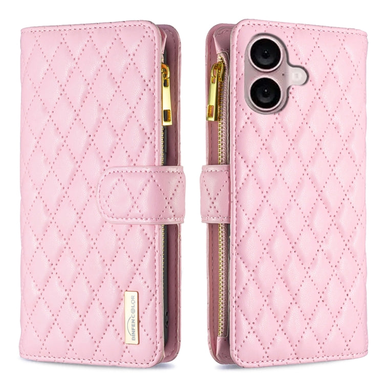 Étui portefeuille à rabat en cuir avec fermeture éclair à motif losanges, pour iPhone 17 Pro Max, pour iPhone 17 Pro, pour iPhone 17, pour iPhone Air, pour iPhone 16 Pro Max, pour iPhone 16 Pro, pour iPhone 16 Plus, pour iPhone 16