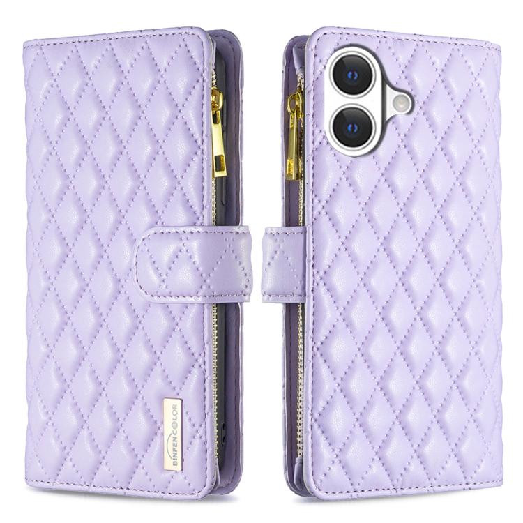 Étui portefeuille à rabat en cuir avec fermeture éclair à motif losanges, pour iPhone 17 Pro Max, pour iPhone 17 Pro, pour iPhone 17, pour iPhone Air, pour iPhone 16 Pro Max, pour iPhone 16 Pro, pour iPhone 16 Plus, pour iPhone 16