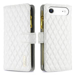 Étui portefeuille à rabat en cuir avec fermeture éclair à motif losanges, pour iPhone 17 Pro Max, pour iPhone 17 Pro, pour iPhone 17, pour iPhone Air, pour iPhone 16 Pro Max, pour iPhone 16 Pro, pour iPhone 16 Plus, pour iPhone 16