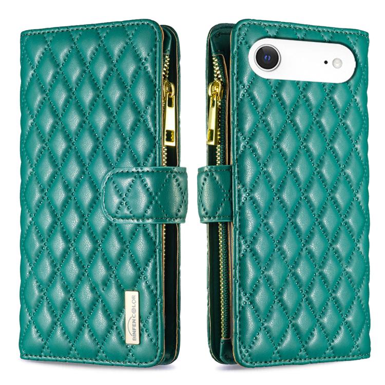 Étui portefeuille à rabat en cuir avec fermeture éclair à motif losanges, pour iPhone 17 Pro Max, pour iPhone 17 Pro, pour iPhone 17, pour iPhone Air, pour iPhone 16 Pro Max, pour iPhone 16 Pro, pour iPhone 16 Plus, pour iPhone 16