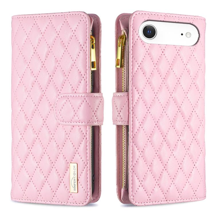 Étui portefeuille à rabat en cuir avec fermeture éclair à motif losanges, pour iPhone 17 Pro Max, pour iPhone 17 Pro, pour iPhone 17, pour iPhone Air, pour iPhone 16 Pro Max, pour iPhone 16 Pro, pour iPhone 16 Plus, pour iPhone 16