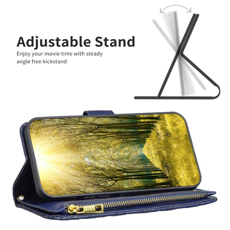 Étui portefeuille à rabat en cuir avec fermeture éclair à motif losanges, pour iPhone 17 Pro Max, pour iPhone 17 Pro, pour iPhone 17, pour iPhone Air, pour iPhone 16 Pro Max, pour iPhone 16 Pro, pour iPhone 16 Plus, pour iPhone 16
