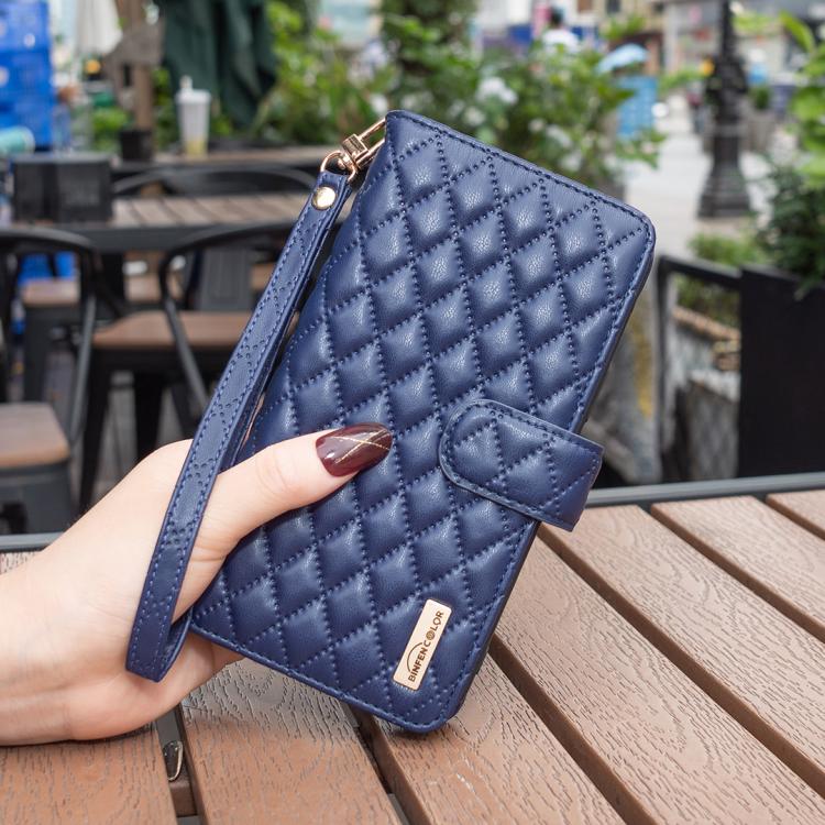 Étui portefeuille à rabat en cuir avec fermeture éclair à motif losanges, pour iPhone 17 Pro Max, pour iPhone 17 Pro, pour iPhone 17, pour iPhone Air, pour iPhone 16 Pro Max, pour iPhone 16 Pro, pour iPhone 16 Plus, pour iPhone 16