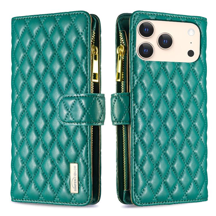 Étui portefeuille à rabat en cuir avec fermeture éclair à motif losanges, pour iPhone 17 Pro Max, pour iPhone 17 Pro, pour iPhone 17, pour iPhone Air, pour iPhone 16 Pro Max, pour iPhone 16 Pro, pour iPhone 16 Plus, pour iPhone 16