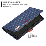 Étui Portefeuille en Cuir Magnétique à Treillis Diamant, Pour iPhone 17 Pro Max, Pour iPhone 17 Pro, Pour iPhone 17, Pour iPhone Air, Pour iPhone 16 Pro Max, Pour iPhone 16 Pro, Pour iPhone 16 Plus, Pour iPhone 16