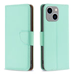Litchi Texture Pure Color Flip Leather Phone Case, For iPhone 15 Plus, For iPhone 15