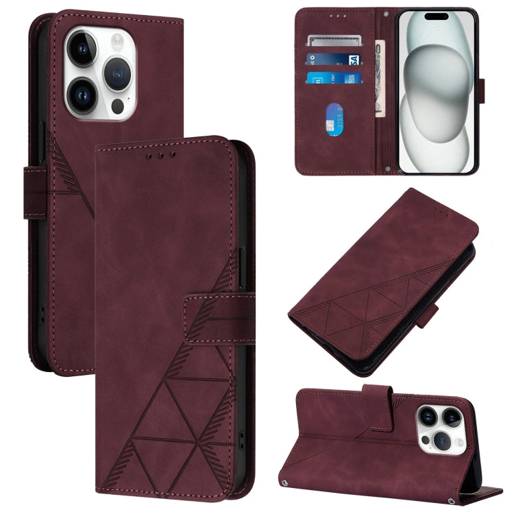 Étui de téléphone en cuir gaufré 3D à rabat avec bandoulière, pour iPhone 16e / 17e, pour iPhone 17 Pro Max, pour iPhone 17 Pro, pour iPhone 17, pour iPhone Air, pour iPhone 16 Pro Max, pour iPhone 16 Pro, pour iPhone 16 Plus