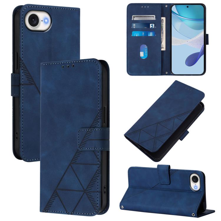 Étui de téléphone en cuir gaufré 3D à rabat avec bandoulière, pour iPhone 16e / 17e, pour iPhone 17 Pro Max, pour iPhone 17 Pro, pour iPhone 17, pour iPhone Air, pour iPhone 16 Pro Max, pour iPhone 16 Pro, pour iPhone 16 Plus