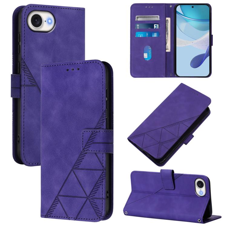 Étui de téléphone en cuir gaufré 3D à rabat avec bandoulière, pour iPhone 16e / 17e, pour iPhone 17 Pro Max, pour iPhone 17 Pro, pour iPhone 17, pour iPhone Air, pour iPhone 16 Pro Max, pour iPhone 16 Pro, pour iPhone 16 Plus