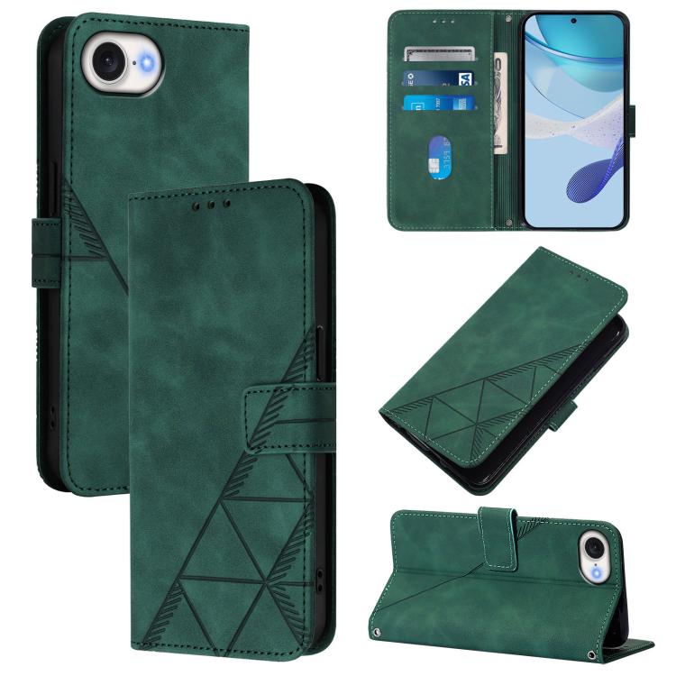 Étui de téléphone en cuir gaufré 3D à rabat avec bandoulière, pour iPhone 16e / 17e, pour iPhone 17 Pro Max, pour iPhone 17 Pro, pour iPhone 17, pour iPhone Air, pour iPhone 16 Pro Max, pour iPhone 16 Pro, pour iPhone 16 Plus