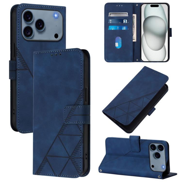 Étui de téléphone en cuir gaufré 3D à rabat avec bandoulière, pour iPhone 16e / 17e, pour iPhone 17 Pro Max, pour iPhone 17 Pro, pour iPhone 17, pour iPhone Air, pour iPhone 16 Pro Max, pour iPhone 16 Pro, pour iPhone 16 Plus