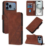 Étui de téléphone en cuir gaufré 3D à rabat avec bandoulière, pour iPhone 16e / 17e, pour iPhone 17 Pro Max, pour iPhone 17 Pro, pour iPhone 17, pour iPhone Air, pour iPhone 16 Pro Max, pour iPhone 16 Pro, pour iPhone 16 Plus