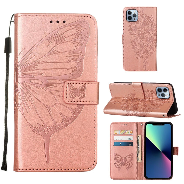 Étui de téléphone en cuir avec papillon en relief, pour iPhone 16 Pro, pour iPhone 16 Plus, pour iPhone 16, pour iPhone 15 Pro Max, pour iPhone 15 Pro, pour iPhone 15 Plus