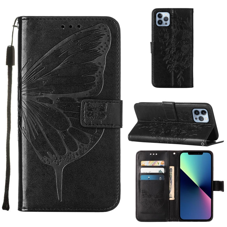 Étui de téléphone en cuir avec papillon en relief, pour iPhone 16 Pro, pour iPhone 16 Plus, pour iPhone 16, pour iPhone 15 Pro Max, pour iPhone 15 Pro, pour iPhone 15 Plus