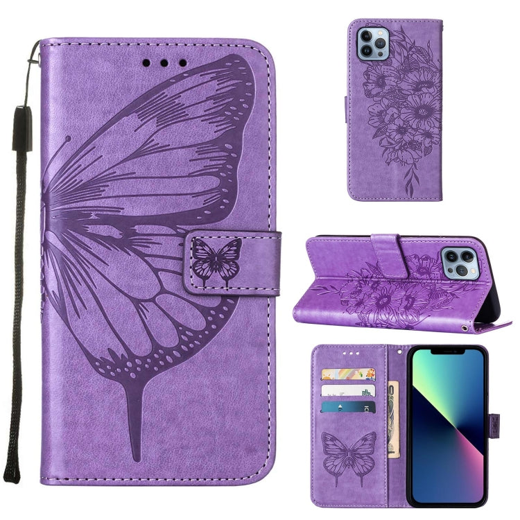 Étui de téléphone en cuir avec papillon en relief, pour iPhone 16 Pro, pour iPhone 16 Plus, pour iPhone 16, pour iPhone 15 Pro Max, pour iPhone 15 Pro, pour iPhone 15 Plus