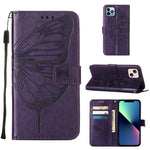 Étui de téléphone en cuir avec papillon en relief, pour iPhone 16 Pro, pour iPhone 16 Plus, pour iPhone 16, pour iPhone 15 Pro Max, pour iPhone 15 Pro, pour iPhone 15 Plus