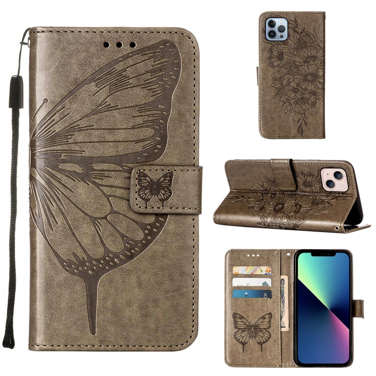 Étui de téléphone en cuir avec papillon en relief, pour iPhone 16 Pro, pour iPhone 16 Plus, pour iPhone 16, pour iPhone 15 Pro Max, pour iPhone 15 Pro, pour iPhone 15 Plus
