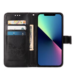 Étui de téléphone en cuir avec papillon en relief, pour iPhone 15, pour iPod Touch 7 / 6 / 5
