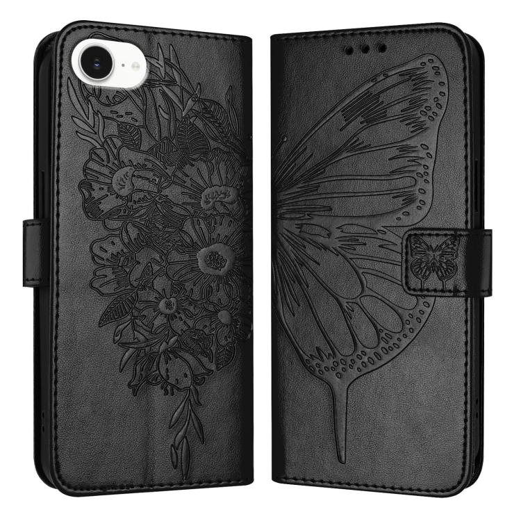Coque de téléphone en cuir avec papillon en relief, Pour iPhone 17e / 16e, Pour iPhone 17 Pro Max, Pour iPhone 17 Pro, Pour iPhone 17, Pour iPhone Air, Pour iPhone 16 Pro Max