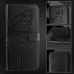 Étui de téléphone en cuir avec papillon en relief, pour iPhone 16 Pro, pour iPhone 16 Plus, pour iPhone 16, pour iPhone 15 Pro Max, pour iPhone 15 Pro, pour iPhone 15 Plus