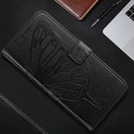 Étui de téléphone en cuir avec papillon en relief, pour iPhone 16 Pro, pour iPhone 16 Plus, pour iPhone 16, pour iPhone 15 Pro Max, pour iPhone 15 Pro, pour iPhone 15 Plus