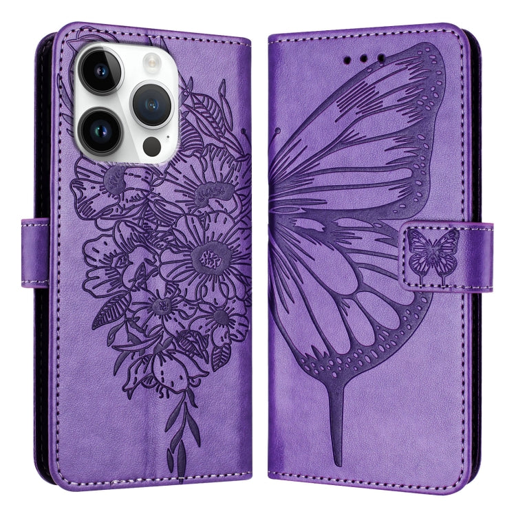 Étui de téléphone en cuir avec papillon en relief, pour iPhone 16 Pro, pour iPhone 16 Plus, pour iPhone 16, pour iPhone 15 Pro Max, pour iPhone 15 Pro, pour iPhone 15 Plus