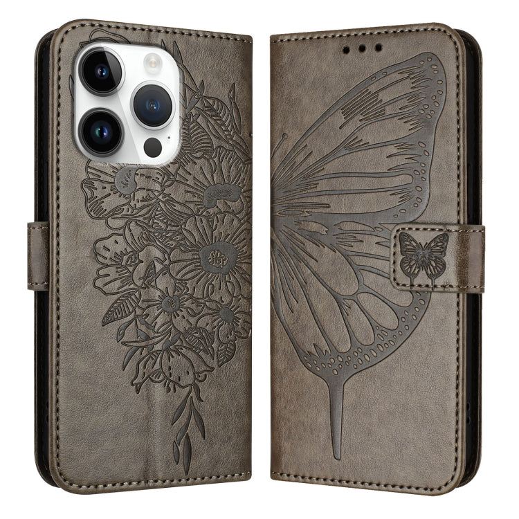 Étui de téléphone en cuir avec papillon en relief, pour iPhone 16 Pro, pour iPhone 16 Plus, pour iPhone 16, pour iPhone 15 Pro Max, pour iPhone 15 Pro, pour iPhone 15 Plus