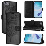 Étui de téléphone en cuir avec papillon en relief, pour iPhone 15, pour iPod Touch 7 / 6 / 5