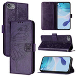 Étui de téléphone en cuir avec papillon en relief, pour iPhone 15, pour iPod Touch 7 / 6 / 5