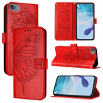 Étui de téléphone en cuir avec papillon en relief, pour iPhone 15, pour iPod Touch 7 / 6 / 5
