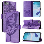 Étui de téléphone en cuir avec papillon en relief, pour iPhone 15, pour iPod Touch 7 / 6 / 5
