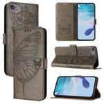 Étui de téléphone en cuir avec papillon en relief, pour iPhone 15, pour iPod Touch 7 / 6 / 5