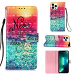 Étui de téléphone en cuir à rabat horizontal avec peinture 3D, pour iPhone 16 Pro, pour iPhone 16 Plus, pour iPhone 16, pour iPhone 15 Pro Max, pour iPhone 15 Pro, pour iPhone 15 Plus