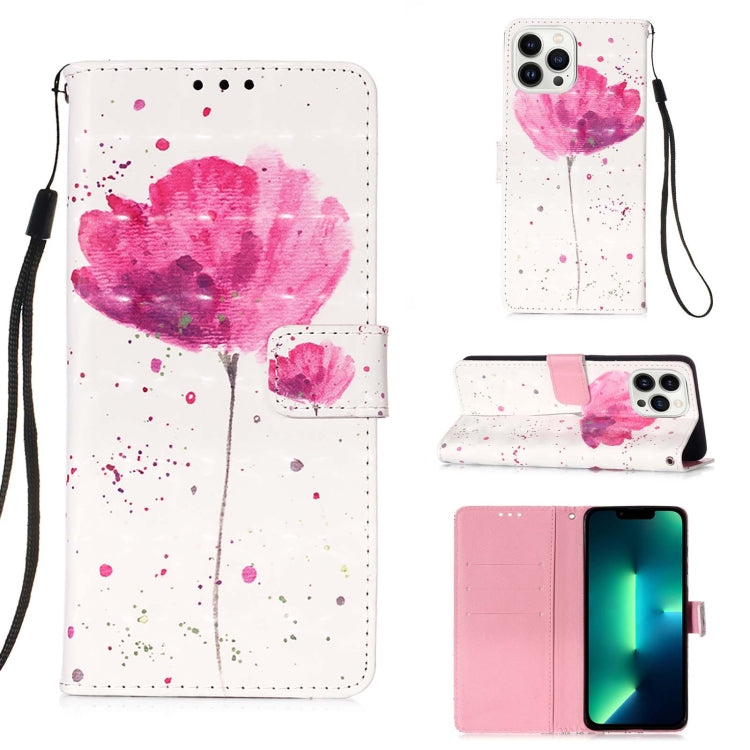 Étui de téléphone en cuir à rabat horizontal avec peinture 3D, pour iPhone 16 Pro, pour iPhone 16 Plus, pour iPhone 16, pour iPhone 15 Pro Max, pour iPhone 15 Pro, pour iPhone 15 Plus