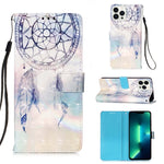 Étui de téléphone en cuir à rabat horizontal avec peinture 3D, pour iPhone 16 Pro, pour iPhone 16 Plus, pour iPhone 16, pour iPhone 15 Pro Max, pour iPhone 15 Pro, pour iPhone 15 Plus