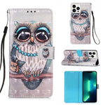 Étui de téléphone en cuir à rabat horizontal avec peinture 3D, pour iPhone 16 Pro, pour iPhone 16 Plus, pour iPhone 16, pour iPhone 15 Pro Max, pour iPhone 15 Pro, pour iPhone 15 Plus
