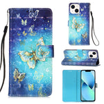 Étui de téléphone en cuir à rabat horizontal avec peinture 3D, pour iPhone 16 Pro, pour iPhone 16 Plus, pour iPhone 16, pour iPhone 15 Pro Max, pour iPhone 15 Pro, pour iPhone 15 Plus
