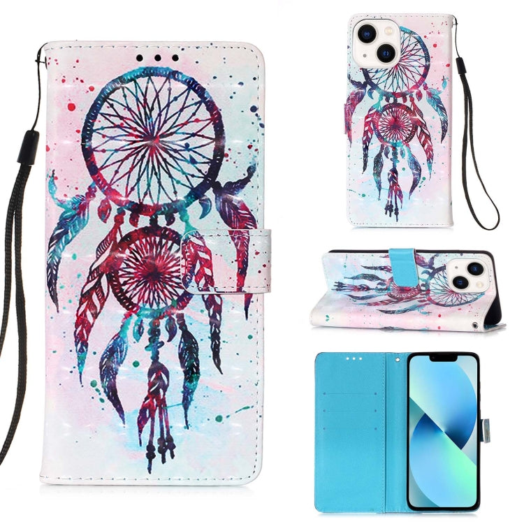 Étui de téléphone en cuir à rabat horizontal avec peinture 3D, pour iPhone 16 Pro, pour iPhone 16 Plus, pour iPhone 16, pour iPhone 15 Pro Max, pour iPhone 15 Pro, pour iPhone 15 Plus