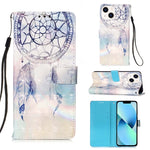 Étui de téléphone en cuir à rabat horizontal avec peinture 3D, pour iPhone 16 Pro, pour iPhone 16 Plus, pour iPhone 16, pour iPhone 15 Pro Max, pour iPhone 15 Pro, pour iPhone 15 Plus